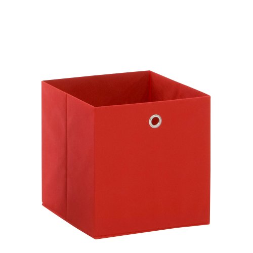 FMD Möbel 248-003 Faltbox, Vlies, rot, 32 x 32 x 32 cm