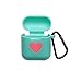 Produktbild Wawer Cute Silikon-Schutzhülle Cover Schlüsselanhänger Tasche Haut für Airpods Kopfhörer (Grün)