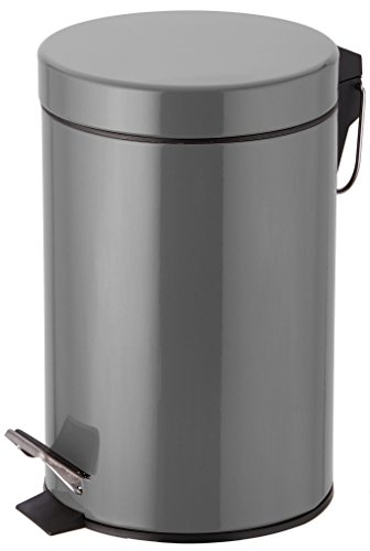 Tret-Abfalleimer, 3 Liter – Ideal für Daheim – Badezimmer – WC grau