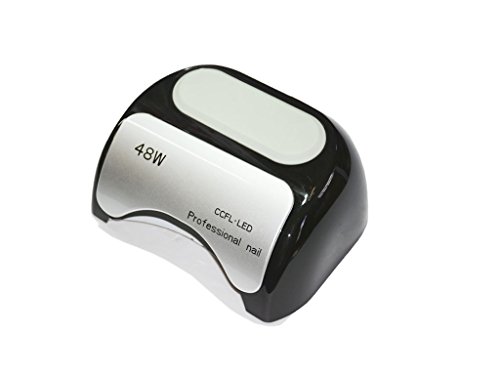 Cris Nails®, lampada fluorescente a catodo freddo e UV LED, per asciugatura unghie, induzione automatica, con timer automatico, per 110-220 V, 48 W Black