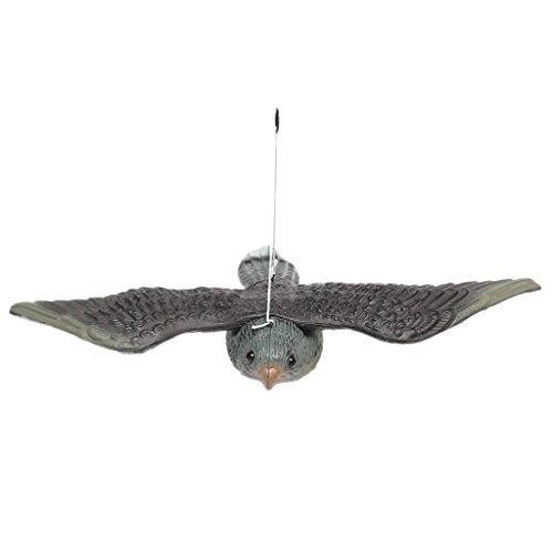 MagiDeal Realistisch Fliegende Vogelscheuche Vogel Taube Köder Schädlingsbekämpfung Garten - 4
