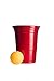 Produktbild Beer Pong Becher im Set | 100 rote Becher inkl. 6 Bälle | die Extra Starke American Cup's | Partybecher |16oz 473ml | Camping | Wiederverwendbar | Plastikbecher