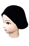 BUY 2 GET 1 FREE PLAIN Tube Hijab Bonnet Cap Under Scarf Pullover Many Colours (black)