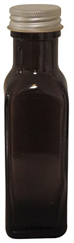 Viva-Haushaltswaren – 6x Ölflasche 100ml, grün-braune Glasflasche mit Schraubverschluss zum selbst abfüllenfüllen, inkl. 6 Etiketten zum Beschriften - 3