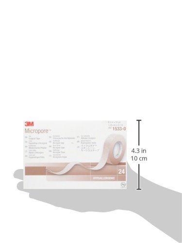 3M Micropore Paper Tape - 1/2 x 10 yds Tan - - Box of 24 by Micropore