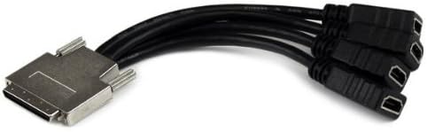 StarTech.com VHDCI Cable Full HD, 4 Port HDMI Breakout Cable for Video Card, 1920x1200 60Hz, 30 AWG, Mirror or Expand Video, VHDCI to HDMI Breakout Cable, VHDCI Adapter (VHDCI24HD)