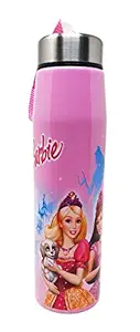 Fusine Stainless Steel Hot & Cold Flask | Thermos | Leak-Proof Water Bottle | Boys | Girls (Barbie - 500ml)