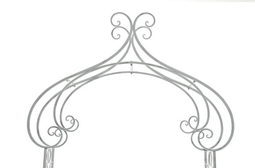 CLP Metall-Rosenbogen SAKI, Design orientalisch, Eisen pulverbeschichtet, ca. 115 x 30 cm, Höhe 250 cm antik-weiß - 2