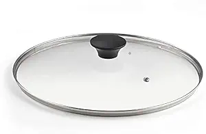 Beverlion Tempered Glass Lid Cover for 10 inch kadai cookware (Outer 25.7 Inner 24.7 cm)