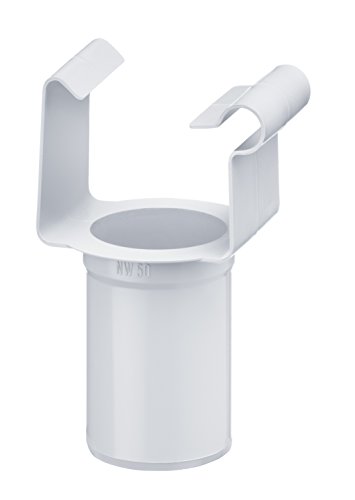 Inefa Ablaufstutzen DN 50 / NW 68, Weiß kastenförmig Kunststoff, Regenrinne, Dachrinne Weiß ST