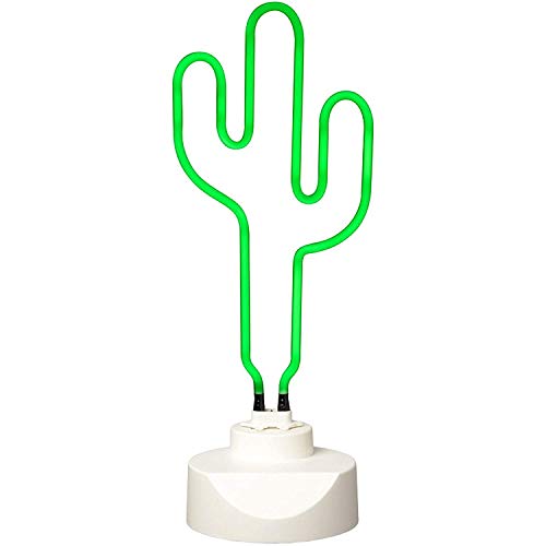 Neoly 37-1L-009 Lampe Néon Cactus Vert Fonctionnement sur secteur H40,5 x 16,3 x 14 cm