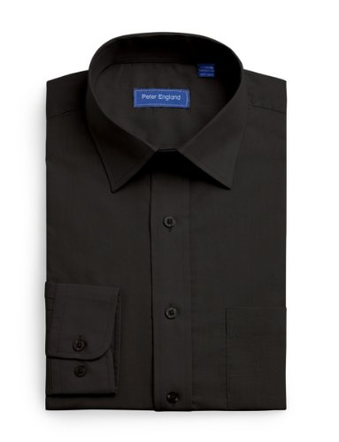 Men's Peter England Non-Iron Plain Shirt - Cobalt
