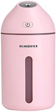 Veemoo Mini 320ml Cool Mist Humidifier for Office Home Bedroom Living Room Study Yoga Spa (Pink)