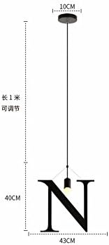 XHOPOS HOME Pendant Light Shade Industrial Hanging Ceiling Lamp Chandelier Letters LED N Living Room Restaurant Bedroom Lighting