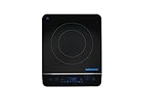 Panel de control con sensores Medion MD 17595 - Cocina eléctrica de inducción, vidrio de negro de cristal, 2000 W, 240 grades, 8 programas de cocción automáticos, color negro