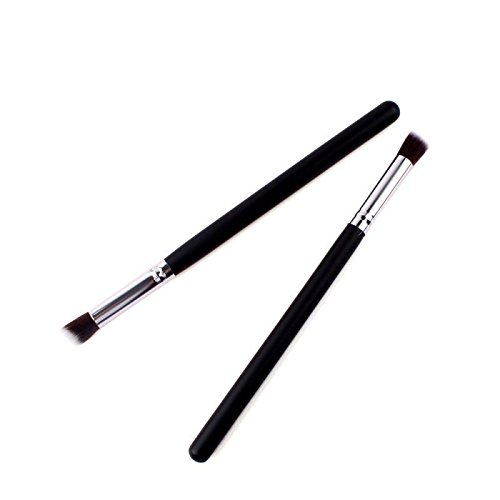 New Silver Soft Synthetic Small Cosmetic Blending Foundation Concealer Brush 01 Flat-Angled FOR women girls