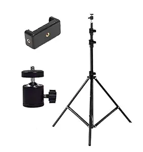 IONIX Aluminium, 360 Rotatable, Tripod for Phone, Mobile Holder, Camera Stand (2.1 meters)