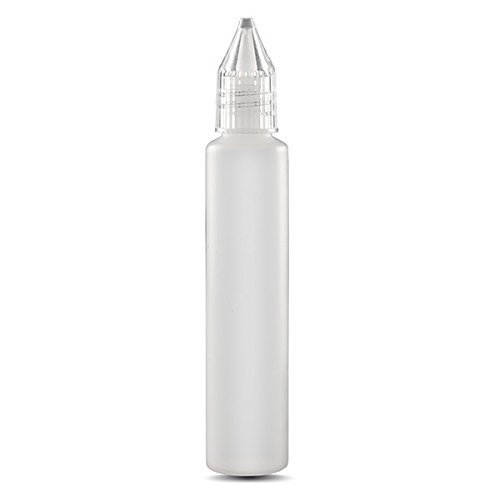 10 x 30ml Stiftflaschen bzw. Unicorn Bottle – Kunststoffflaschen aus weichem PE (weiß/transparent) – Liquid Flasche für E-Liquid – einfaches befüllen von E-Zigaretten – Tropfflaschen,Dosierflaschen,Dropper Flaschen,Quetschflaschen - 2