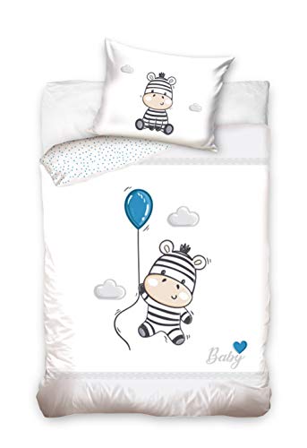 DHestia - Juego de Funda Nórdica 100% Algodón Natural para Cuna de Bebé. Apto Cunas de 60x120 o 70x140 - BABY191005B