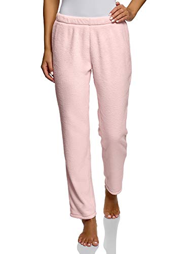 oodji Ultra Mujer Pantalones de Casa, Rosa, ES 38 / S