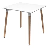 Alto: 75 cm regalosMiguel - Mesas Comedor - Mesa Tower Cuadrada 80cm - Blanco