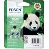 Seiko-Precision CDP 2000 - Original Epson C13T05014210 / T0501 / Stylus Color400 Black Tinte (2 Stück) -