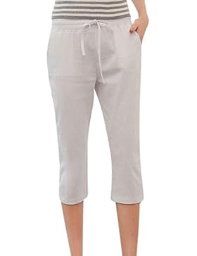 YiLianDa Donna Casuale Elasticità Matita Pantaloni Capri Slim Taglia Pantaloncini