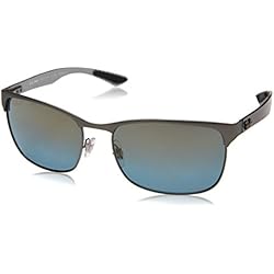 Ray-Ban 0Rb8319Ch, Gafas de Sol para Hombre, Gunmetal Top On Matte Gunmetal, 49