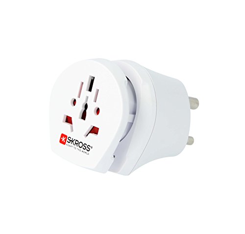 SKROSS Combo World to India: Reiseadapter für Reisen aus der ganzen Welt in Länder, die den indischen oder den Schuko-Standard verwenden