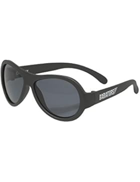 Babiators Baby/Kleinkind Sonnenbrille Aviator, UV-Schutz, 0-3 Jahre, BPA frei, Black Ops