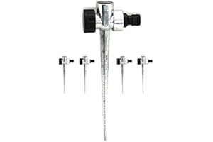 Suinga 5 x PINCHO PORTA ASPERSOR Metal Zinc. Rosca superior hembra 1/2". Rosca lateral 3/4", gris