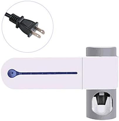 LbojailiAi UV Light Toothbrush Sterilizer Holder & Automatic Toothpaste Squeezer Dispenser US Plug