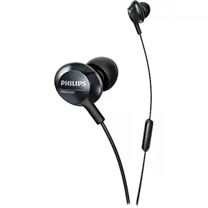 (Renewed) PHILIPS Pro Series PRO6305BK In Ear Headphone with Mic (Black)