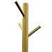 SOUTH - Retro Scandi Wood Coat Rack with 5 Pegs and Storage Shelves - White / Brown