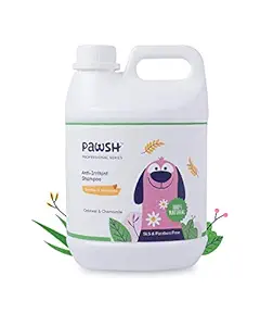 Pawsh || Natural Anti Irritant Pet Shampoo - 1800ML || SLS Free & Paraben Free || Nourishes Dry & Sensitive Skin, Reduces Itching || Enriched with Oatmel and Chamomile || for All Breeds