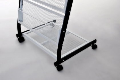 Ectxo Prospektständer Prospekthalter mit Rollen A4 Brochure Literature Magazine Aluminium Display Rack - 7