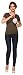 Happy Mama. Women's Maternity Nursing Double Layer T-shirt Round Neckline. 991p (Khaki, UK 12/14, XL)