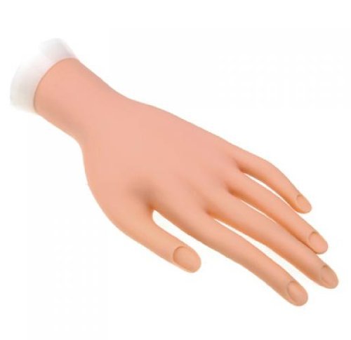 So Beauty Flexible Fake Artificial Human Left Hand Model Flesh Color for Nail Art Practice