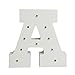 Produktbild Ihr Name in Lichter - Weiß Holz Aufleuchtend Buchstaben A-Z Hochzeit Baby Stehend oder Wandmontage Dekoration - A