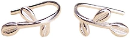 Nikgic Fresh Leaf Hook Earrings Sterling Silver Earrings Stud Clip for Women Girls