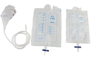 PONGNAS Tragbares Urinalsystem, Urinsammeltasche aus Silikon für Menschen mit Mobilitätsstörungen, Urinal für Erwachsene mit Urinkatheter für Männer, Frauen, ältere Männer(Men Type)