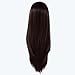 Ladies 3/4 WIG Half Fall Clip In Hair Extension STRAIGHT Dark Brown #4