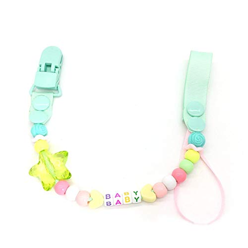 Preisvergleich Produktbild iStary Schnullerkette Schnullerband Perlen Schnuller Clip Kette Beißring Baby Kette Anti-Fall Clip Kette Nippel Halter Lätzchen Dreieckstuch Sauger Schnuller Für Kleinkinder