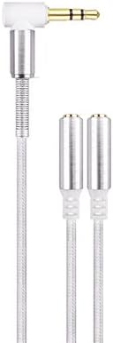 Headphone/Earphone Audio Splitter 3.5mm, Aivake Jack Splitter Splitter 2 way Y Splitter 3.5mm Telephone Splitter Male to 2 Female Cable for Phones, Headphones, Speakers, Tablets, PCs, MP3 Players and More (White)