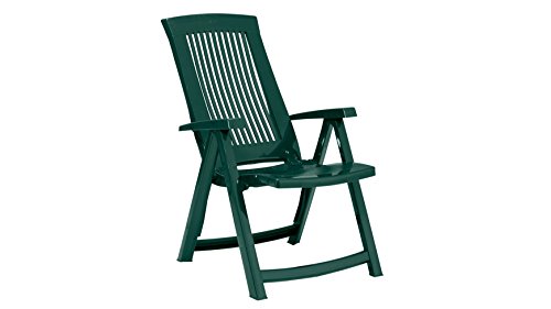 BEST Gartenmöbelset Kansas, 13-tgl., 6 Klappsessel, Tisch 145×95 cm, Kunststoff, grün grün - 3
