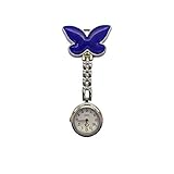 Easy Go Shopping Damenmode Krankenschwester Clip-on Brosche Revers hängen Taschenuhr (Farbe : Sapphire)