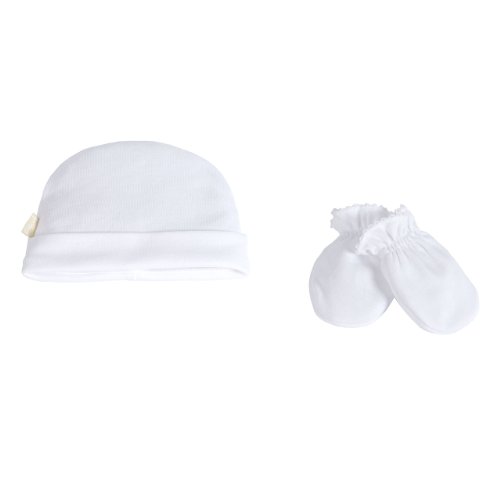 Cambrass Unisex Baby Hat and Mittens Gift Set White Newborn