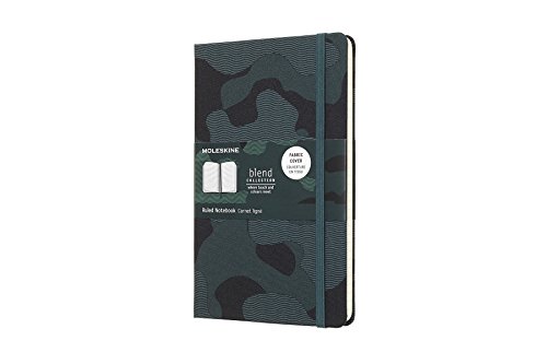 Preisvergleich Produktbild Moleskine Nomad Blend Kollektion Large / A5, Liniert, Fester Stoffeinband, Camouflage Grün