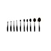 Tonsee 10Pcs Makeup Toothbrush Shaped Foundation Eyebrow Eyeliner Facial Brush + 1Pcs Oval Brushes