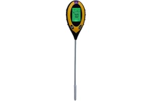 Bekasa Boden PH Messgerät, Digital Pflanzen Bodenfeuchtigkeitsmesser mit PH/Temperatur/Feuchtigkeit/Licht für Gartenarbeit, Topfpflanzen, Blumen, Rasen, Landwirtschaft Outdoor Pflanzen (4 in 1)